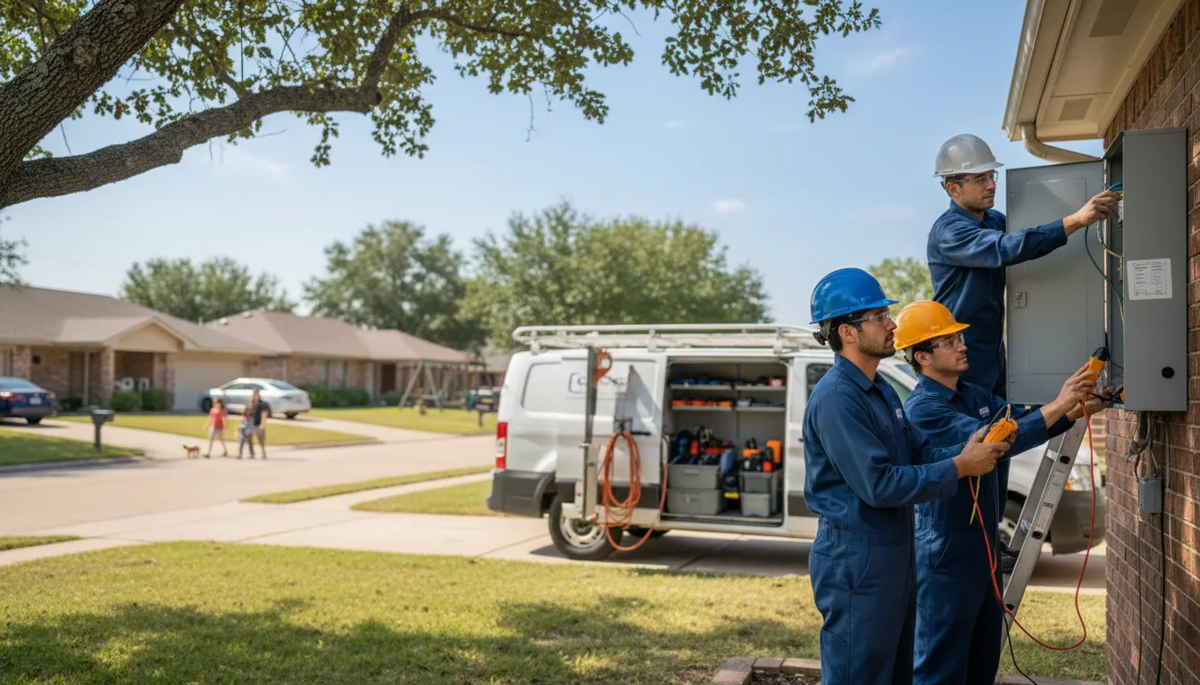 Certified electrician providing emergency electrical services in Conesville, IA